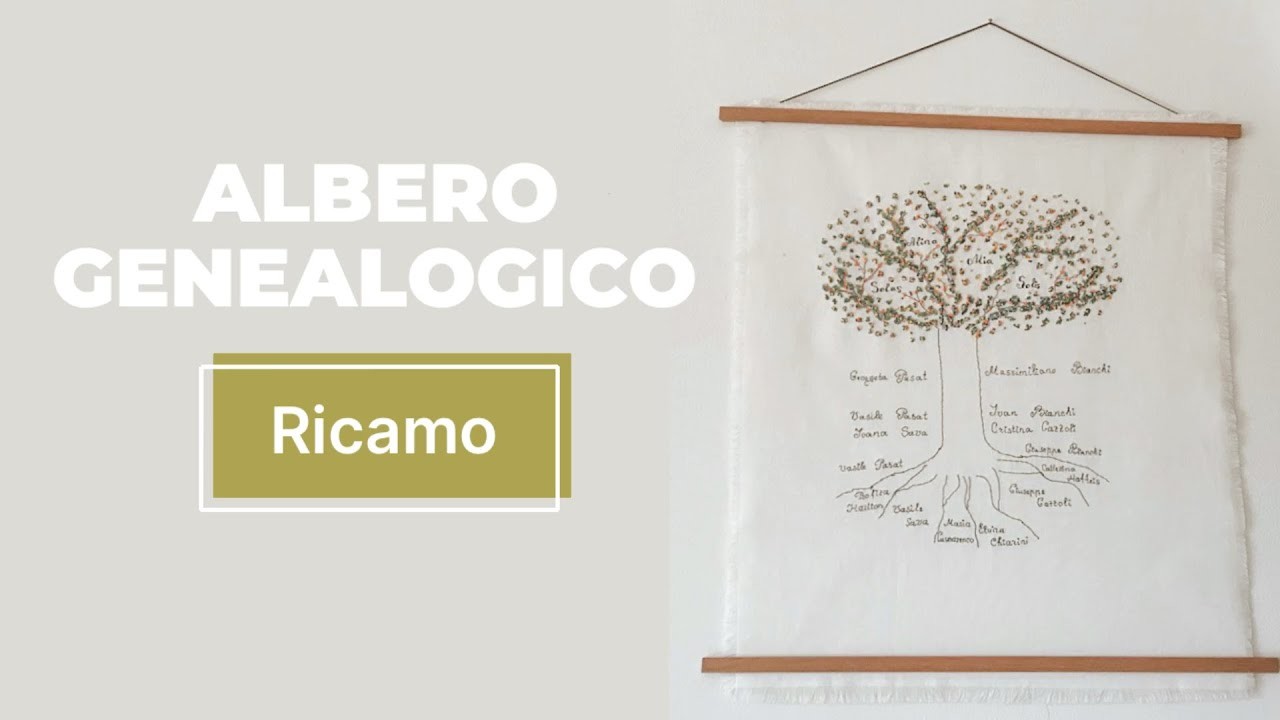 Come ricamare l'albero genealogico fino alla 5-ta generazione