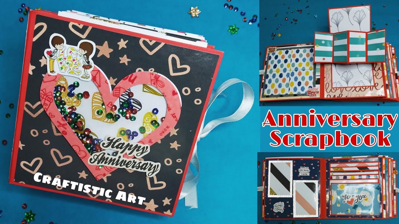 Anniversary Gift | Anniversary Scrapbook | Tutorial | Scrapbook | How To Make Anniversary Scrapbook