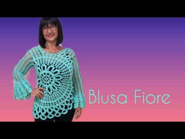 "Blusa Fiore" .  blusa asimmetrica facile e veloce.