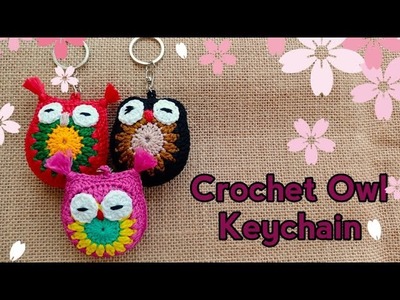 Crochet Owl Keychain Tutorial | Gantungan kunci Owl @malarajut