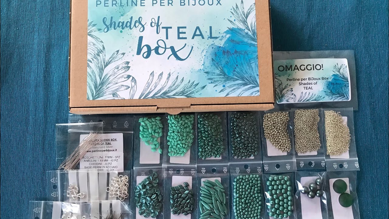 Presentazione della “Shades of teal Box” di Perline per BiJoux! - Settembre 2021