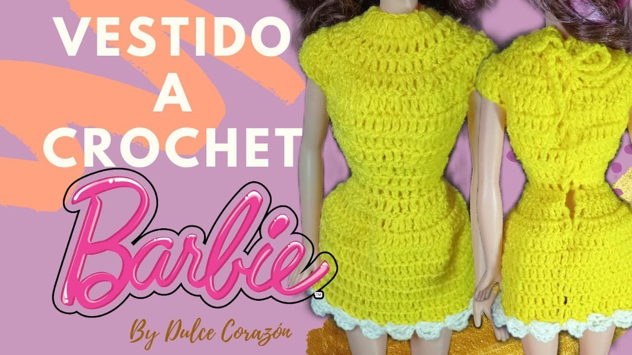 Vestido a crochet para barbie