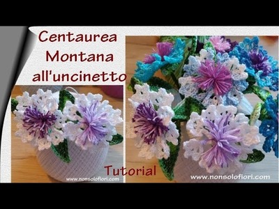 Centaurea Montana Fiore all'uncinetto #fioriuncinetto #centaureamontana #flowerscrochet #fiori