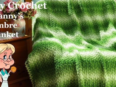 EASY CROCHET  Granny's Ombre Afghan. Blanket   Crochet Tutorial