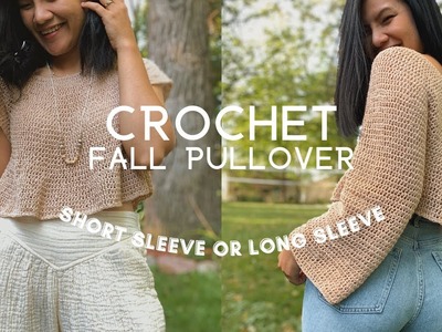 Crochet Fall Pullover | Modern Crochet Sweater Pattern - FREE CROCHET PATTERN