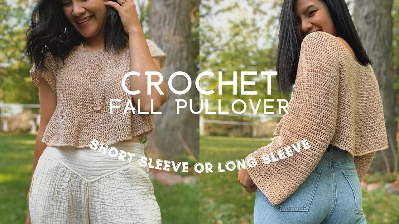 Crochet Fall Pullover | Modern Crochet Sweater Pattern - FREE CROCHET PATTERN
