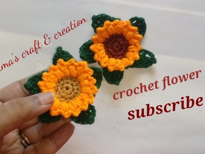 Crochet flower  tutorial.কুশিকাটার ফুল.সহজ নিয়মে কুশির ফুল