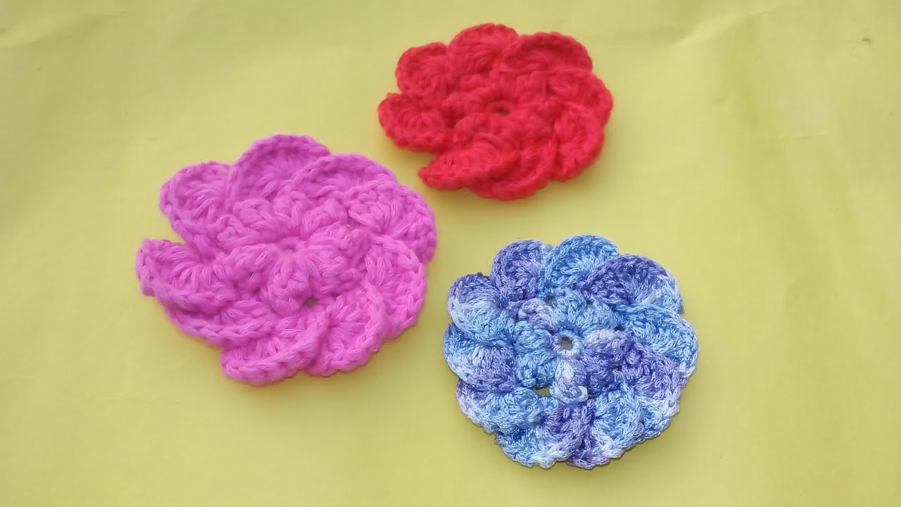 Crochet 8 peatl Flower Tutorial.কুশিকাটার ফুল