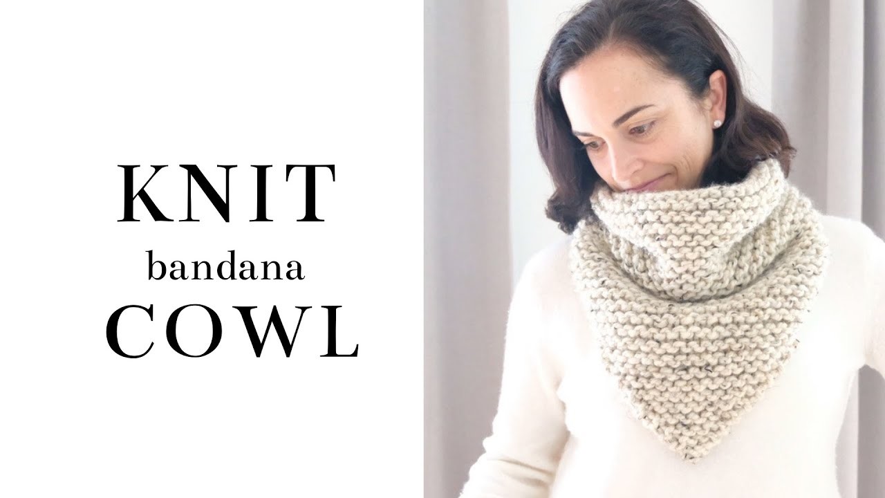 Chunky Knit Bandana Cowl | Free Pattern + Tutorial