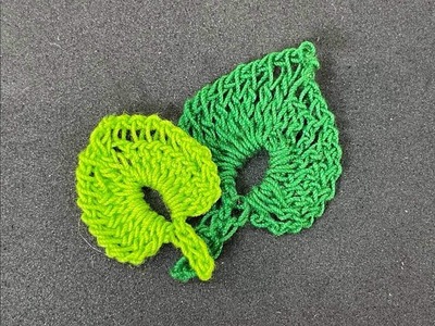 DIY Come creare FOGLIE COLORATE ALL'UNCINETTO CROCHET. Cucire a maglia. Fai da te.