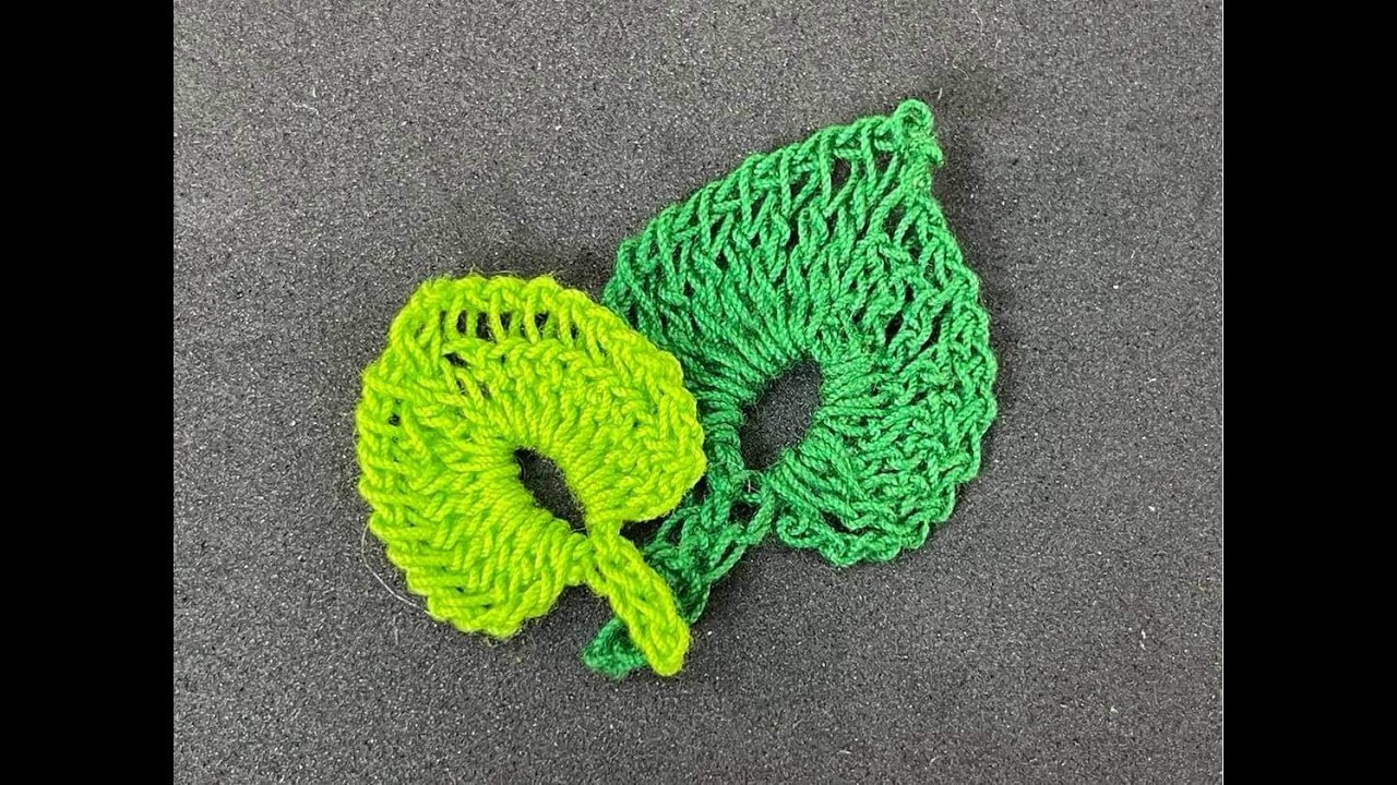 DIY Come creare FOGLIE COLORATE ALL'UNCINETTO CROCHET. Cucire a maglia. Fai da te.