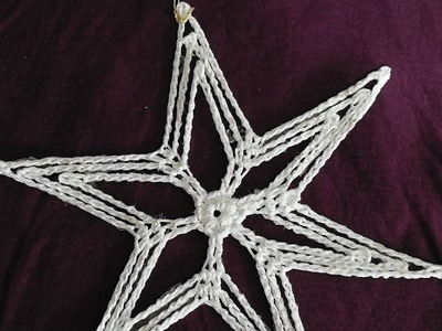 Stella 6 punte ad uncinetto,Estrella de crochet de 6 puntas,6-pointed crochet star,zacki Häkelstern,