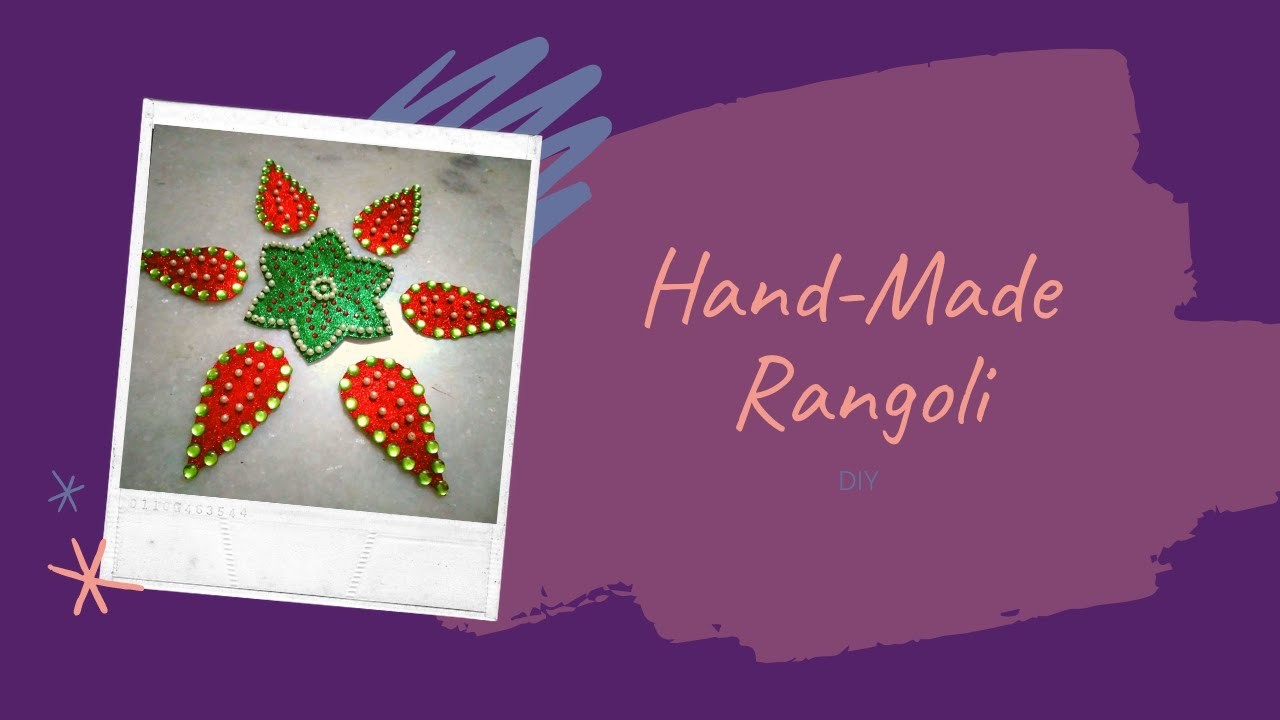 ಹ್ಯಾಂಡ್ಮೇಡ್ ರಂಗೋಲಿ || Handmade Rangoli || Decorative Glitter Rangoli || Handcrafted Kundan Rangoli