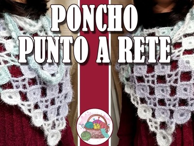 Poncho punto rete con cerchi