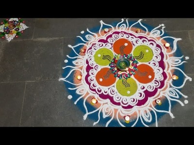 Diwali special beautiful rangoli by Vidya