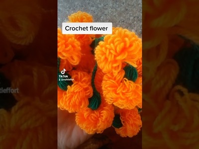 Crochet flower #tiktok #festival #marigold #nepalipan #nepal #????
