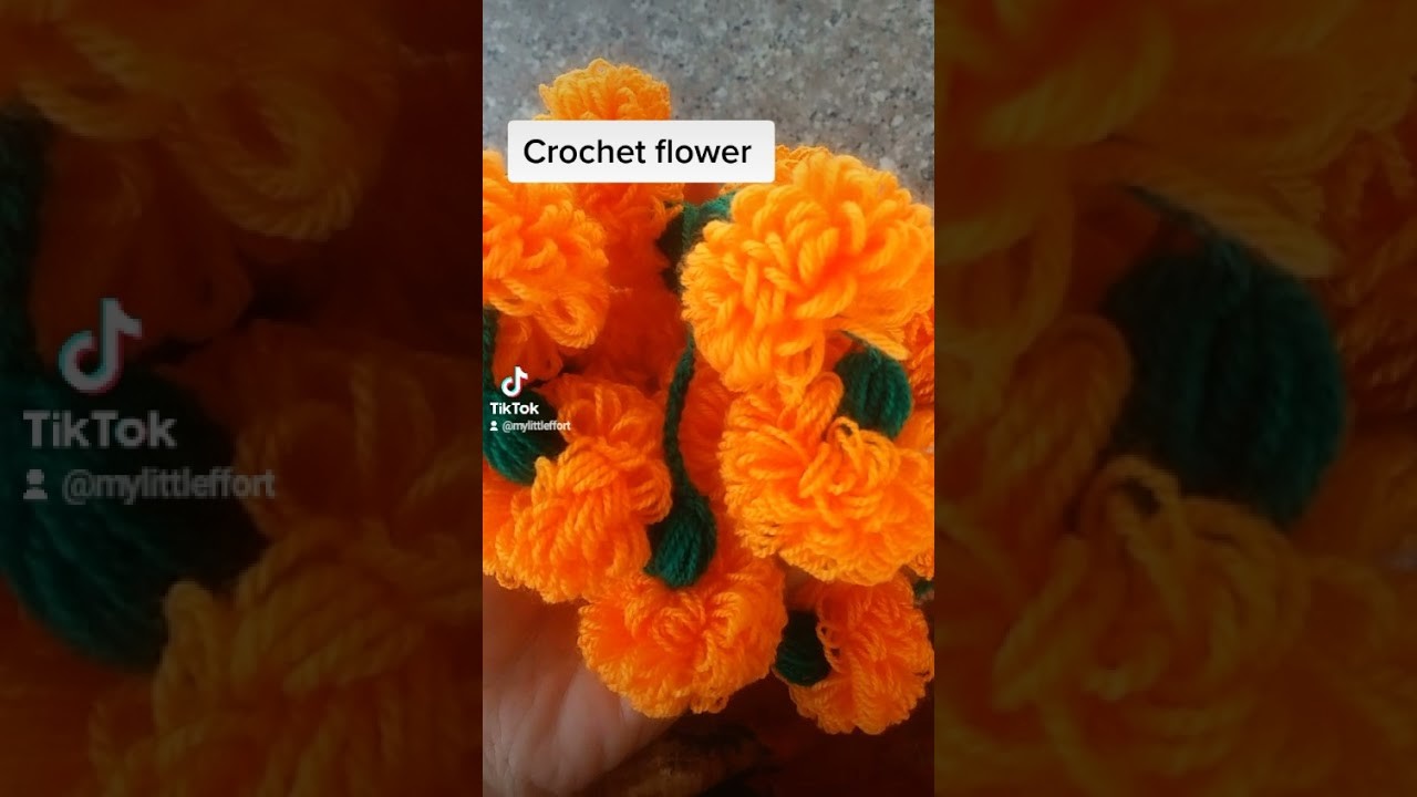 Crochet flower #tiktok #festival #marigold #nepalipan #nepal #????
