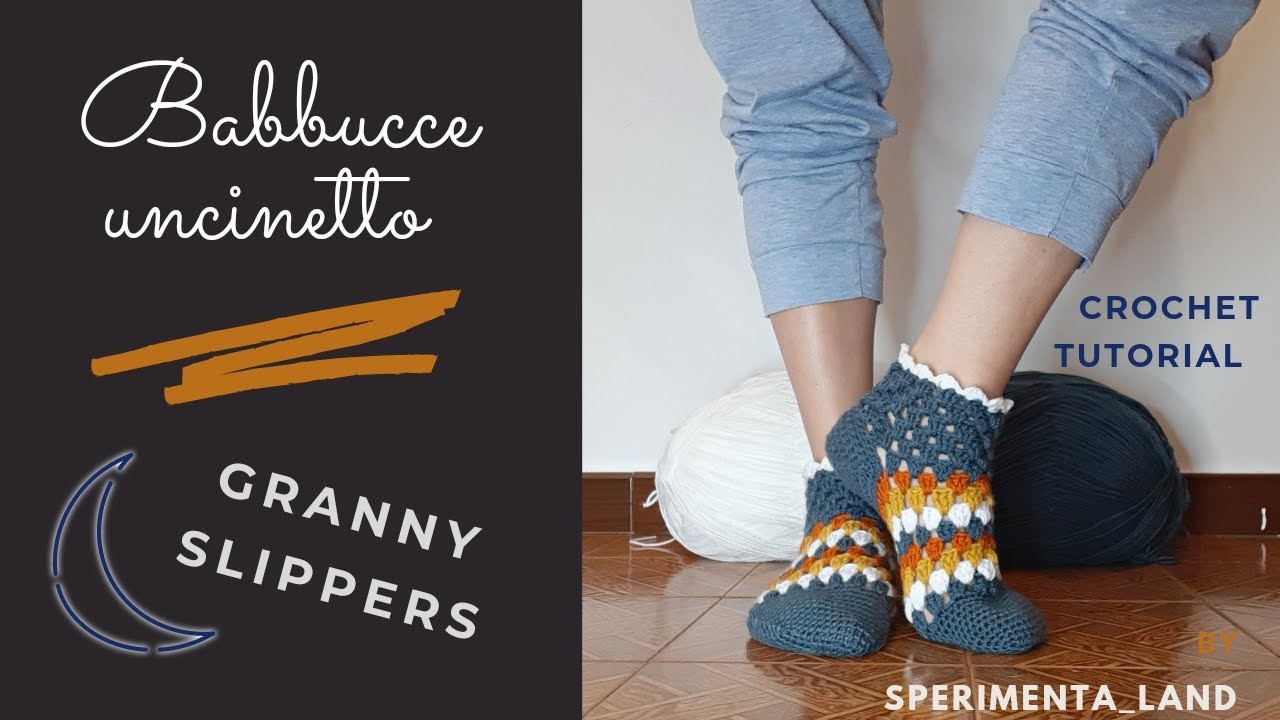 Babbucce Granny Uncinetto - Granny Stitch Crochet Slippers