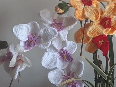 Cara merajut bunga angrek (tutorial orchid flower crochet )