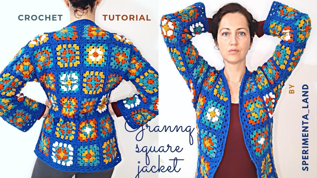 Giacca uncinetto granny mattonella al quadrato - squared squares crochet jacket (part 2)