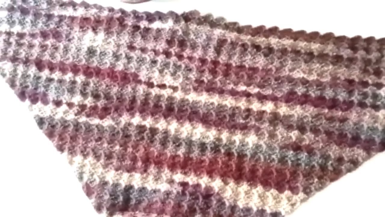 Tutorial in crochet scialle ibis con tecnica 2c2