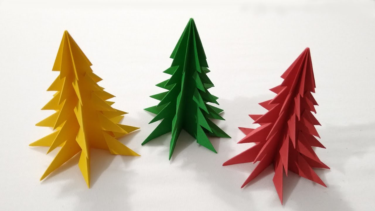 Albero di Natale di Carta, Semplice Origami, Gioco di Carta, Divertimento per i Bambini