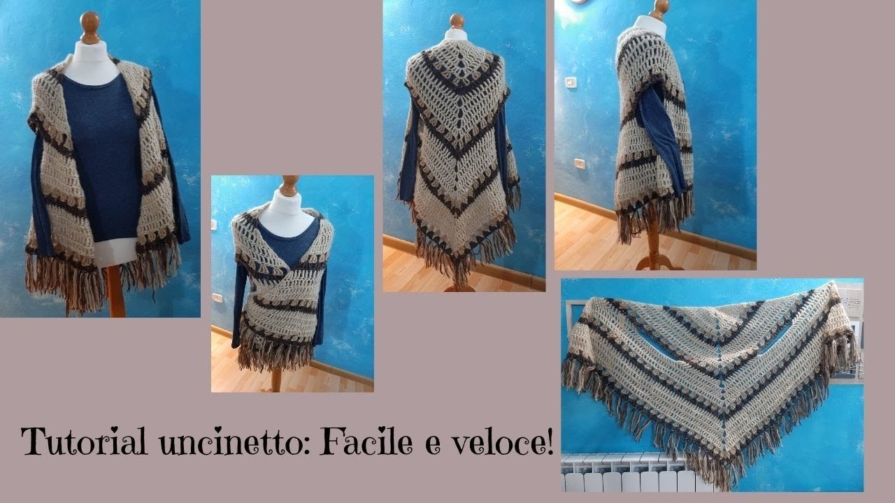 Giacca Gipsy Uncinetto | Scialle triangolare che si trasforma in un cardigan!!!