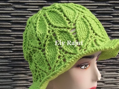 Topi Rajut Daun || Hat Leaf Crochet