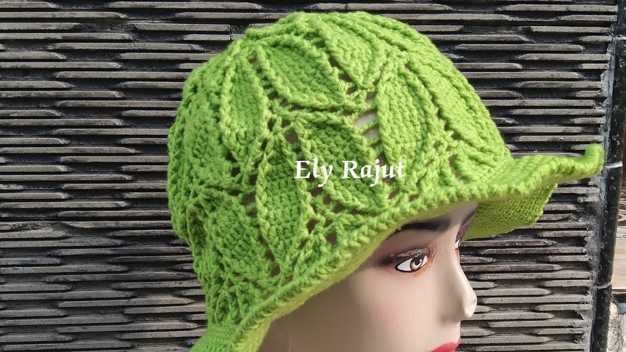 Topi Rajut Daun || Hat Leaf Crochet