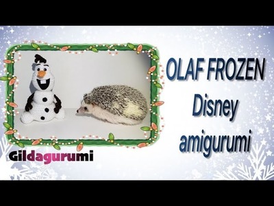 Olaf frozen disney amigurumi crochet, pupazzo di neve