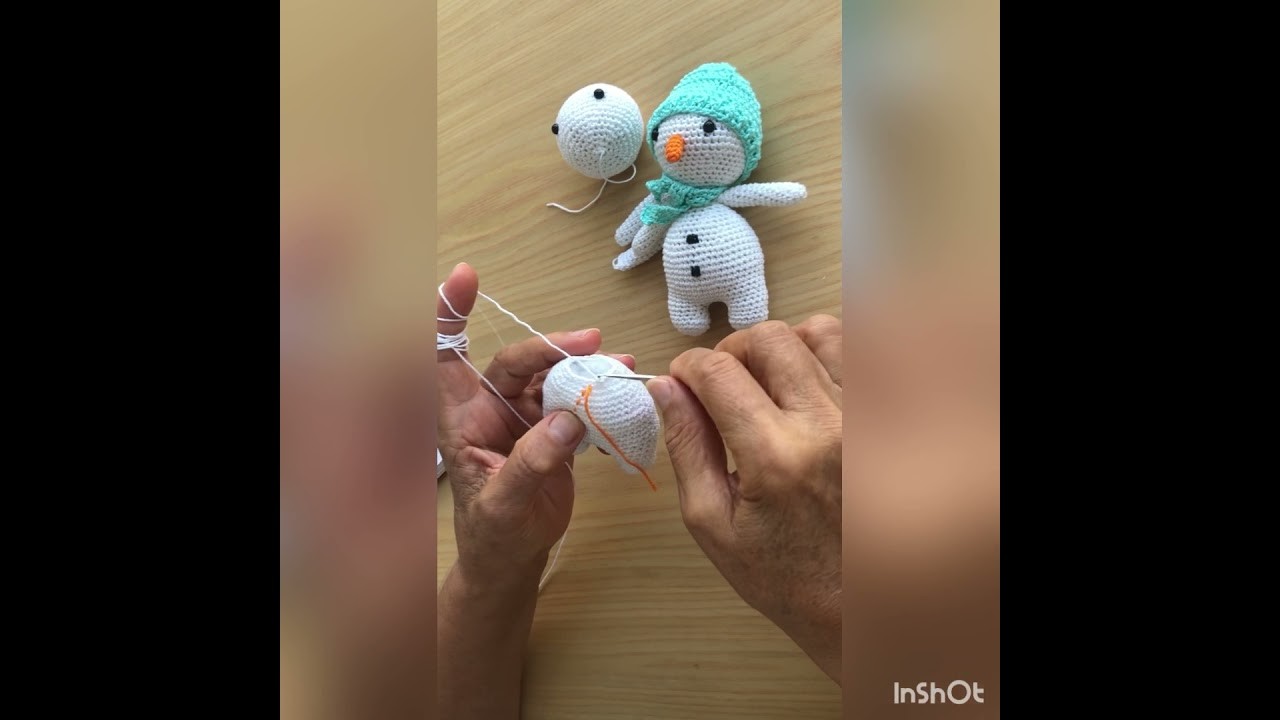 Pupazzo di neve ⛄️ amigurumi ( Parte II) Muñeco de nieve ⛄️amigurumi . Snowman ⛄️crochet