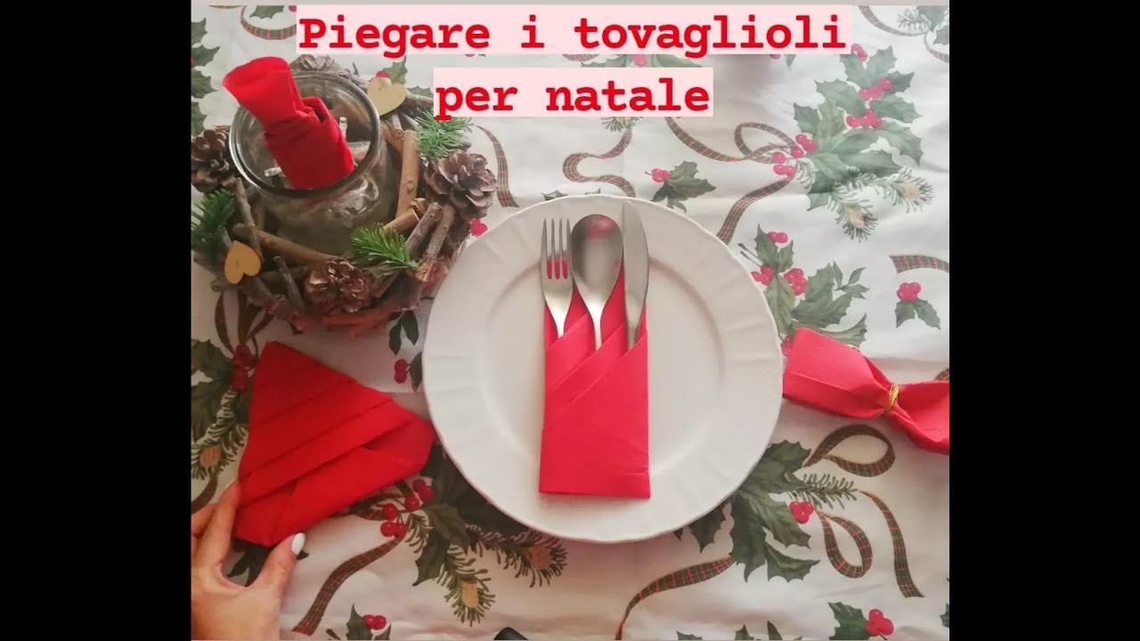 TOVAGLIOLI di Natale |TUTORIAL su come PIEGARE I TOVAGLIOLI PER NATALE