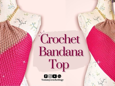 CROCHET: BANDANA TOP | ALPINE STITCH #crochet #yommycrochetlogy