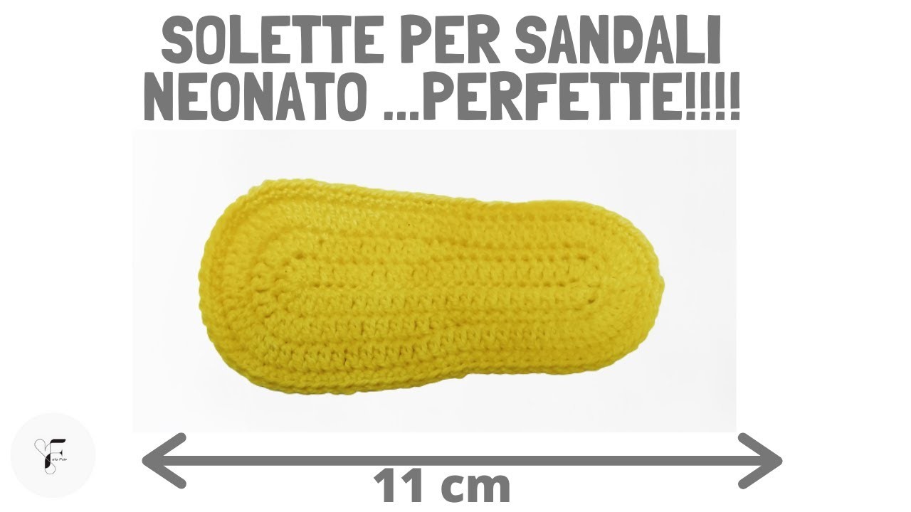 Solette PERFETTE per sandali e scarpine neonato 11cm.Crochet slipper sole baby