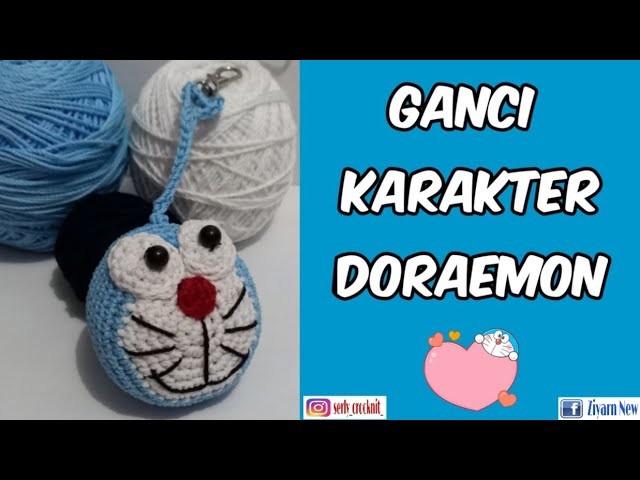 Ganci Doraemon || Crochet || Key chain || Amigurumi || Tutorial Video || Rajutan Untuk Pemula ||