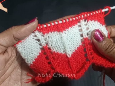 Zig - zag Knitting pattern #1
