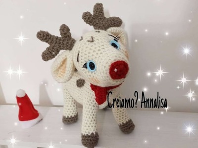 Amigurumi renna reindeer Rudolph crochet uncinetto natale christmas