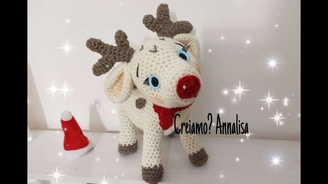 Amigurumi renna reindeer Rudolph crochet uncinetto natale christmas