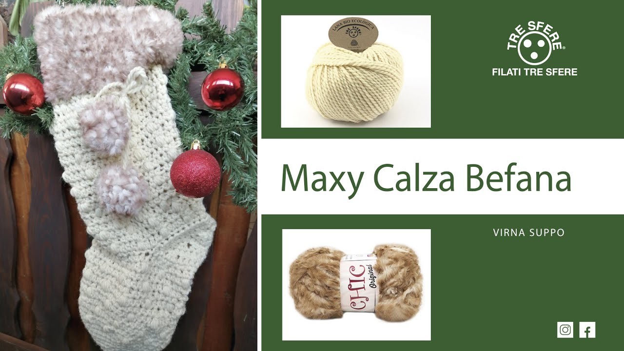 Maxi Calza Befana uncinetto