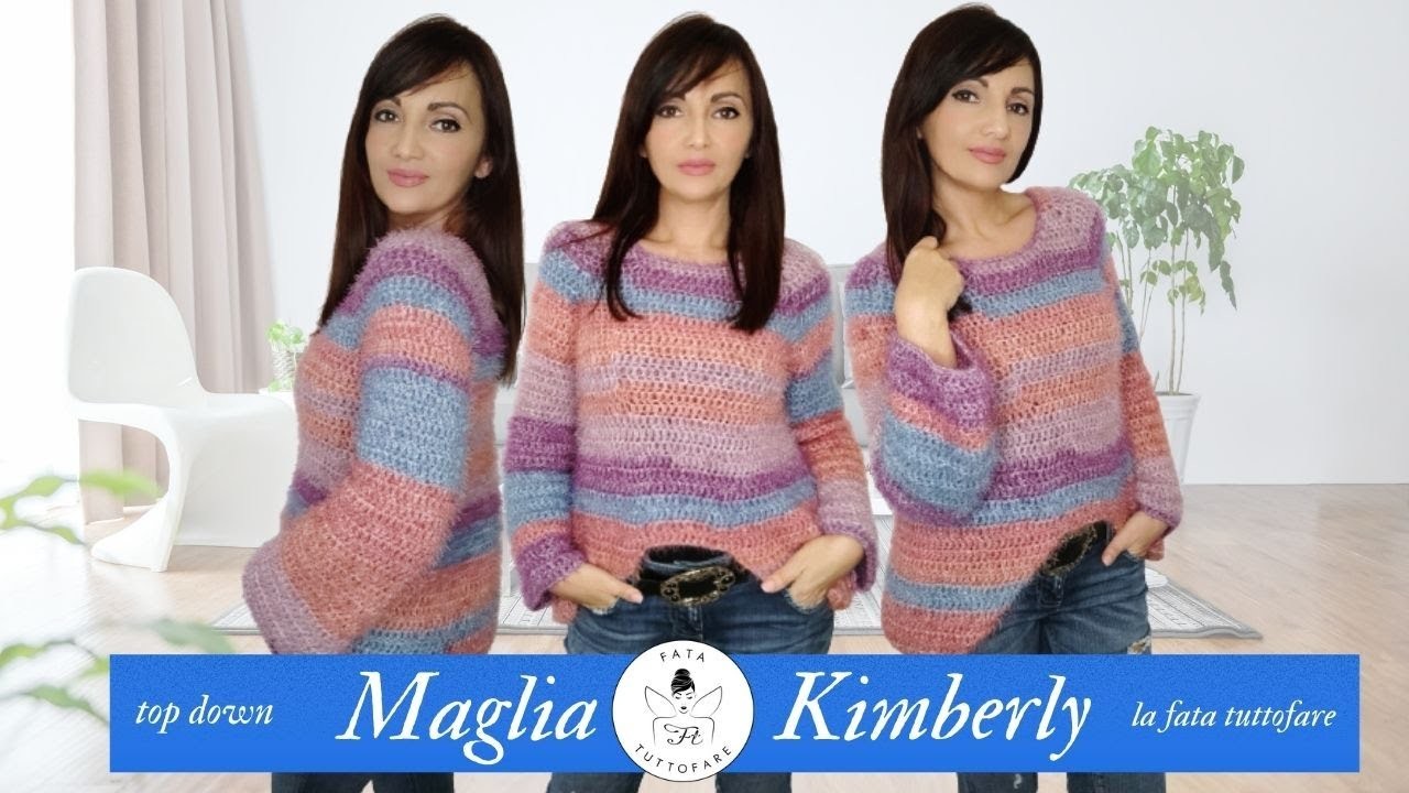 TUTORIAL: Maglione top down.uncinetto "Kimberly"