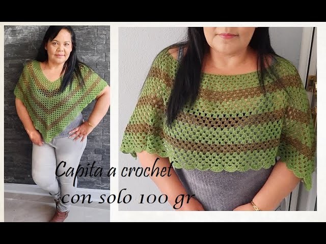 Capita con 100 gr a crochet fácil #normaysustejidos #blusasnorma