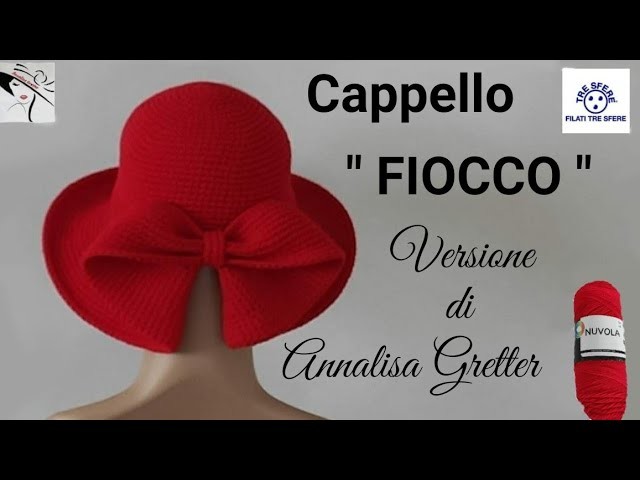 Tutorial cappello " FIOCCO ", la mia versione.crochet hat tutorial "FIOCCO",my interpretation