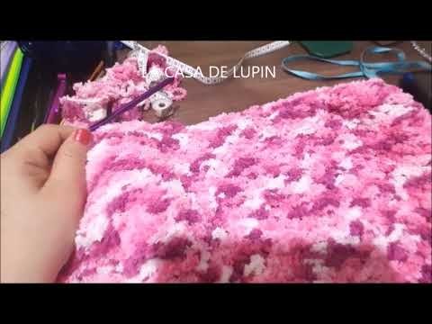 CAPA ROSA TEJIDA A CROCHET