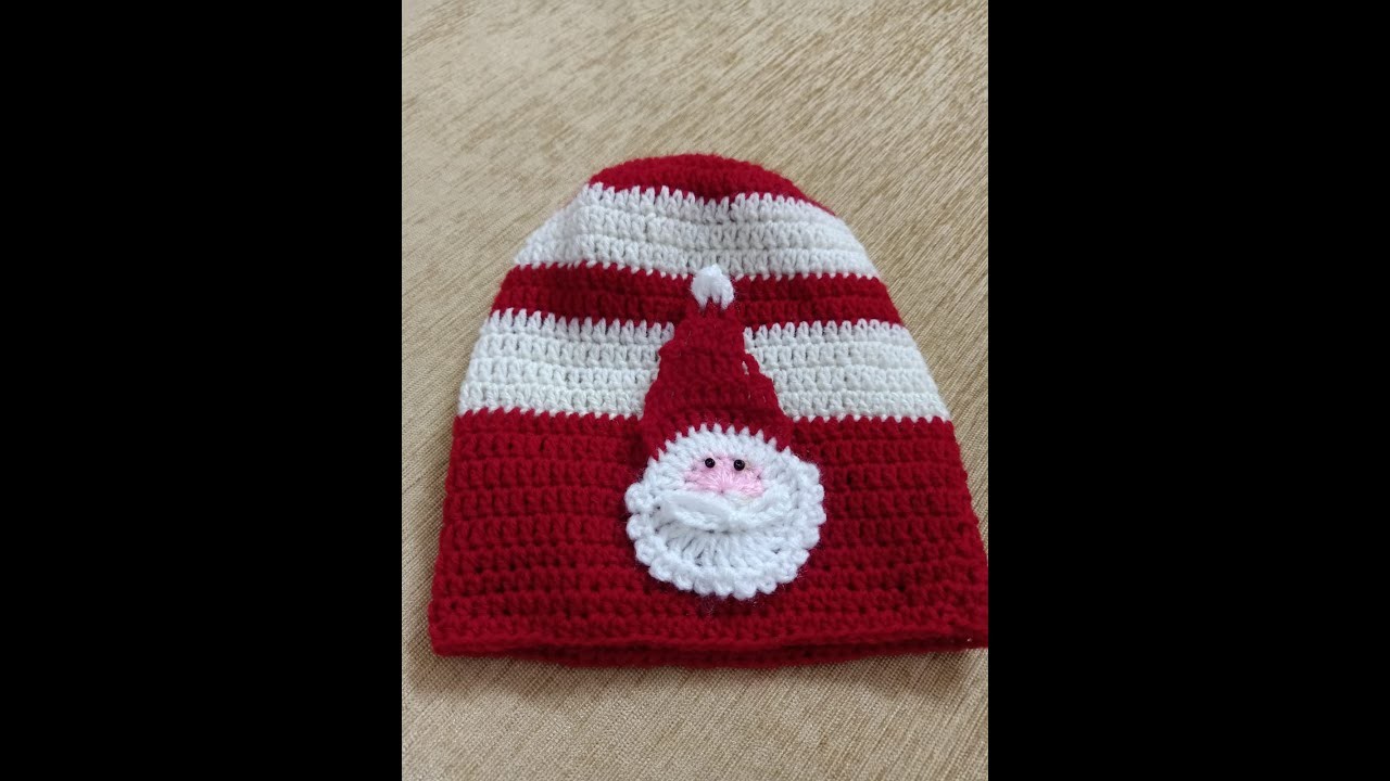 Christmas special crochet baby cap! :)