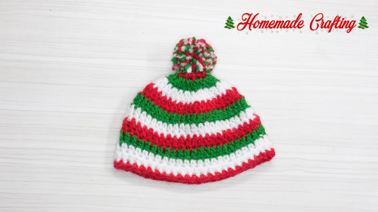 Crochet Newborn Baby Cap | Christmas Special Cap