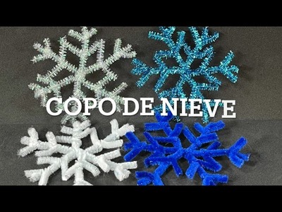 DIY Come creare FIOCCHI DI NEVE PER NATALE SNOWFLAKE COPO DE NIEVE Fai da te.