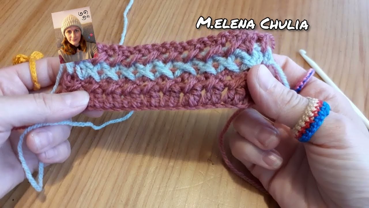 Punto en X a crochet #tejercrochet #puntoscrochet #crochetutorial #cursodecrochê