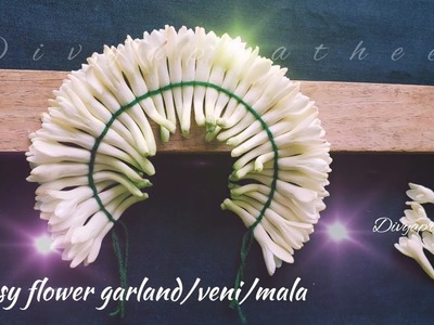 Sampangi.சம்பங்கிப்பூ.संपांगी फूल.how to tie sampangi flower.tuberose flower veni.Gajra.DIY garland