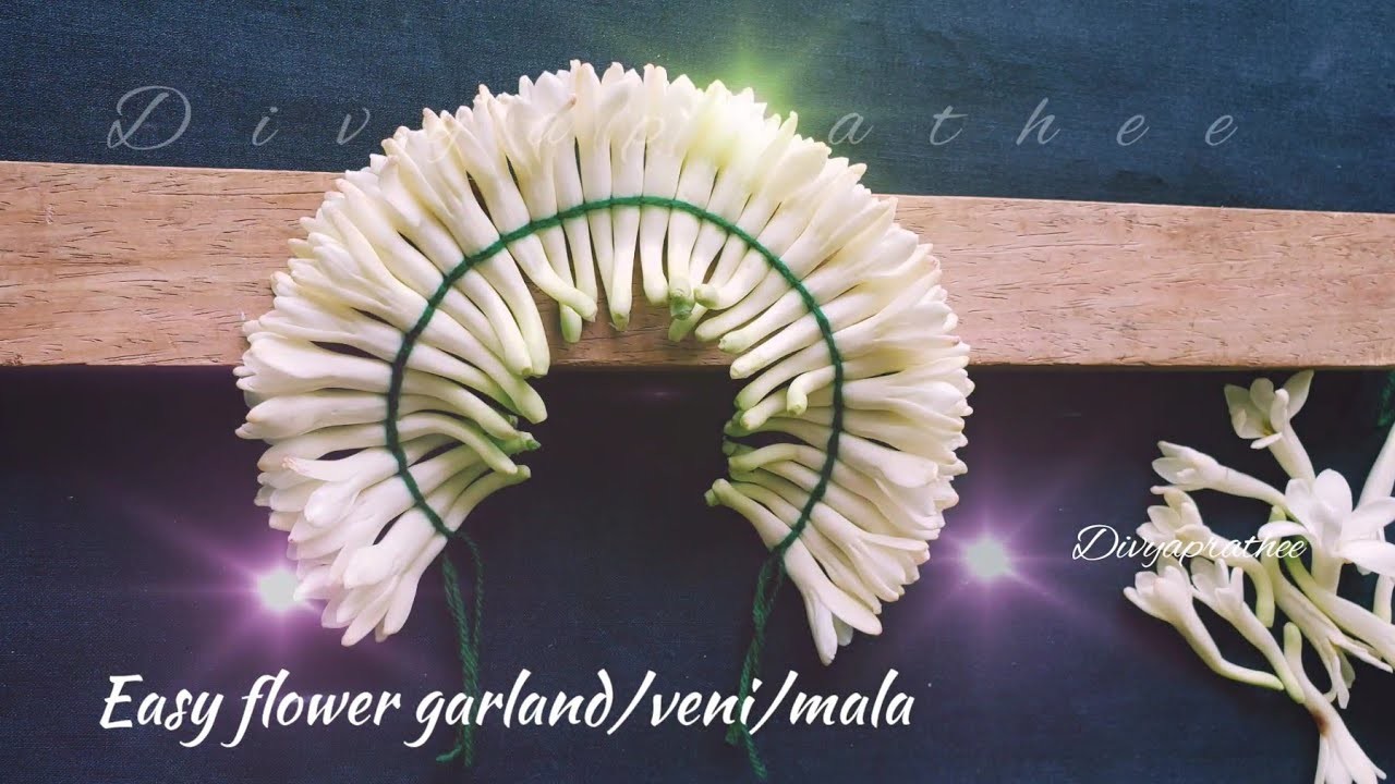 Sampangi.சம்பங்கிப்பூ.संपांगी फूल.how to tie sampangi flower.tuberose flower veni.Gajra.DIY garland