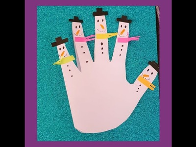 Snowman handprint card